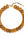 Necklace with brown beads on a white background