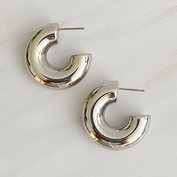 Hollow hoop earrings