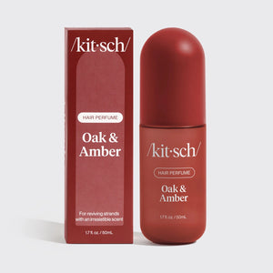 Kitsch Oak & Amber perfume bottle and packaging on a white background