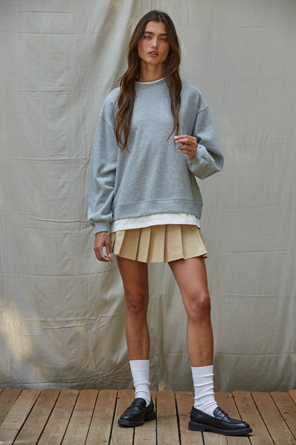 Crew Neck Sweatshirt Top