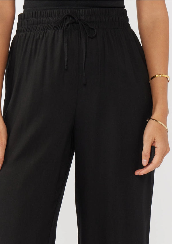 black linen pants