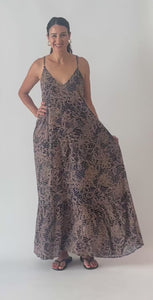 boho print maxi dress